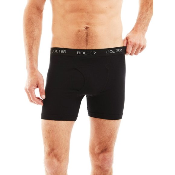 5-Pack Men's Boxer Briefs Cotton Spandex Stretch S-4X 8001 Black New NWB - Picture 2 of 5